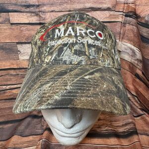 Marco Inspection Service Camo Hat Mossy Oak Hook & Loop Adjustable Cap Outdoors